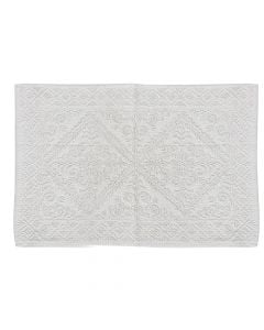 Toilet rug, 100% cotton, plain / 2 different colors, 45x75 cm