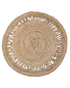 Circular Rug, jute, natural beige, Dia.100 cm