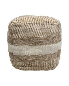 Pupë, 70% jute/30% pambul, bezhë natyrale, 45x45xH40 cm