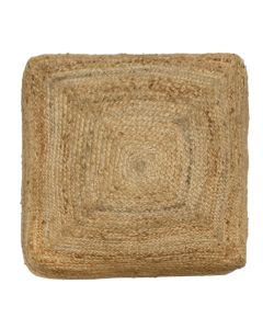 Jastëk toke, jute, bezhë natyrale, 55x55x20 cm