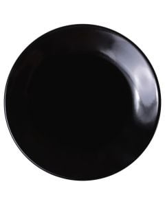 Service plate Ege, ceramic, black, Dia.25 cm