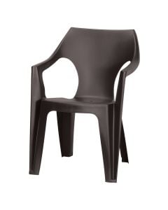 Dante chair,  plastic,  brown,  57x57xH79 cm