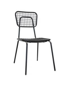 Metal chair, metal, black, 45x60xH85 cm