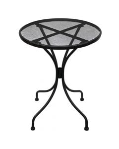 Round metal table, metal, black, Dia.60 cm
