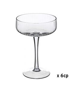 Champagne glass (PK 6), glass, transparent, 25 cl