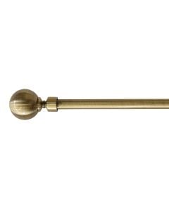 Extended curtain rod with metal knob, metalic, bronz, Dia.16/19mm / 120-210 cm