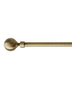 Extended curtain rod with metal knob, metalic, bronz, Dia.16/19mm / 160-300 cm
