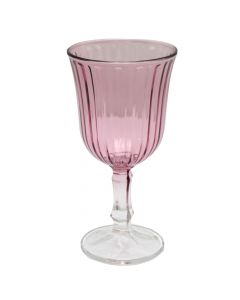 Wine glass with throne, glass, pink, 24 cc