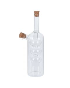Oil and vinegar bottle, glass, transparent, Dia.5x21.5 cm