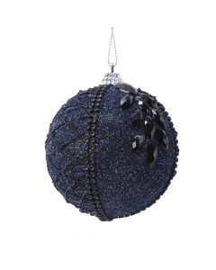 Decorative sphere, sponge, dark blue, Dia.8 cm