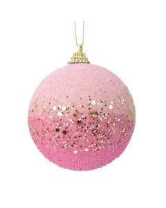 Decorative sphere, sponge, pink, Dia.8 cm