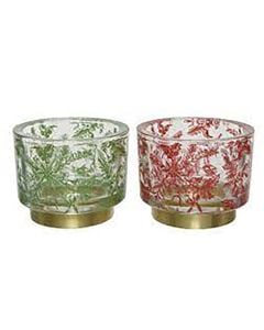 Mbajtëse qiriu, qelq, ngjyra të ndryshme, Dia.9.2x6.2 cm