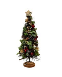 Table Christmas tree, PVC, green, 18x45 cm