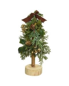 Peme dekoruese per festat e fundvitit, PE, jeshile,H9 cm