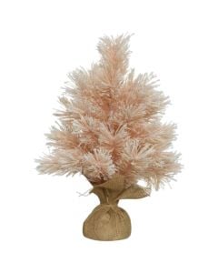 Table Christmas tree, PE, pink, 28x30 cm
