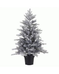 Table Christmas tree, PE, green/white, H60 cm