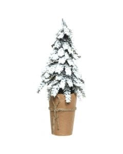 Table Christmas tree, PE, green/white, H33 cm
