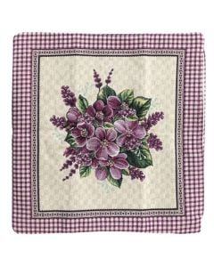 Lavender cushion cover, 50% cotton/50% polyester, purple, 45x45 cm