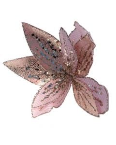 Lule dekoruese, poliestër, rozë, 23 cm