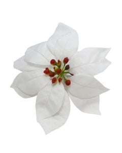 Decorative flower, polyester, different colours, 19x16 cm