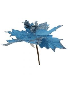 Lule dekoruese, poliestër, blu, Dia.27x15 cm