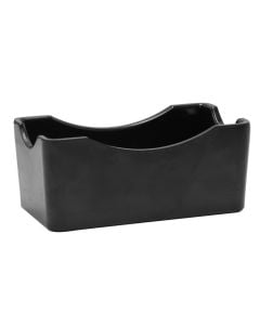 Mbajtëse sheqeri, melaminë, e zezë, 6.5x12xH5 cm