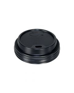 Lid (drinking hole)for Paper cup (Pck 50), Size: D.8 cm, Color: Black, Material: Plastic