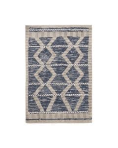 Carpet Lisbon, modern, polyester+synthetic yarn, navy blue, 133x190 cm