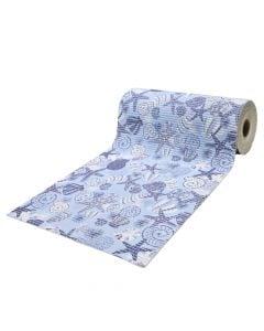 Non slip toilet mat, PVC, blue, 65 cm