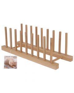 Plate holder, bamboo, natural, 34x12 cm