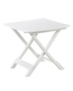 Tavolinë e palosshme Tevere, polipropilen, e bardhë, 79x72x70 cm