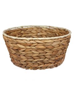 Fruit basket, JACINTE, circular, natural, beige, Dia 26 x H. 13 cm