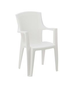 Armchair, Eden, polypropylene, white, 60x62xH89 cm