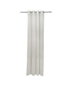 Veil curtain with rings, 100% polyester, beige, 150x260 cm