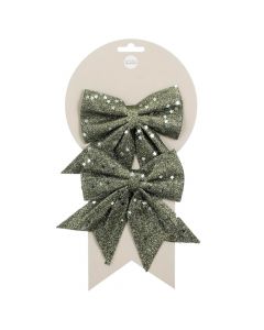 Decorative ribbon (PK 2), polyester, green, 13 cm