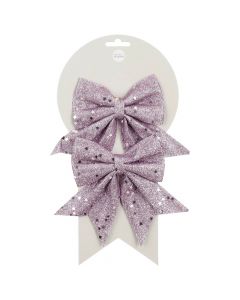 Decorative ribbon (PK 2), polyester, purple, 13 cm