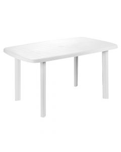 Tavoline ovale "FARO", Permasa: 137x85x72 cm, Ngjyra: Bardhe, Materiali: Polipropilen