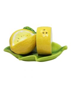 Lemon -shaped slat holder, ceramic, yellow, 6x15 cm