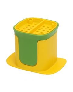 Vegetable cutter, plastic/metal, yellow/green, 9x15xH11 cm