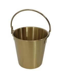 Champagne cooler/bucket, metal, gold, Dia.11xH10.6 cm