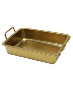 Serving tray, metal, gold, 11.5x15 cm