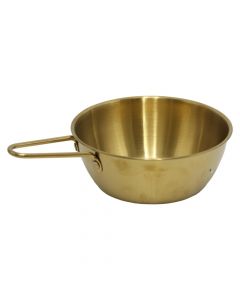 Conical pan, metal, gold, Dia.14 cm