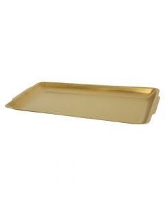 Serving tray, metal, gold, 16x32 cm