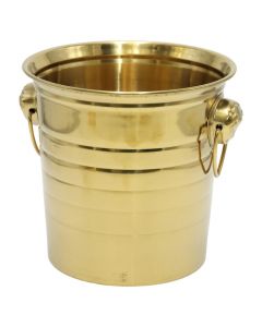 Champagne cooler/bucket, metal, gold, Dia21xH20 cm