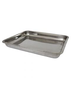 Oven pan, stainless, silver, 34.5x49.5xH5.5 cm