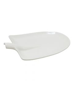 Plate, ceramic, white, 18x25x2 cm