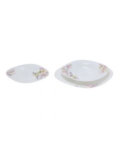 Set of plates (pk 18), ceramic, white, Dia.19/dia.21/dia.25 cm