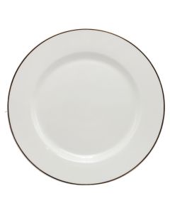 Pjatë servirje, qeramikë, e bardhë, Dia.26.5 cm