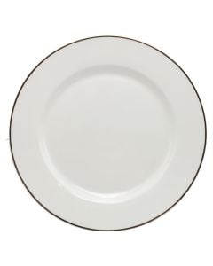 Pjatë servirje, qeramikë, e bardhë, Dia.26.5 cm