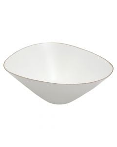 Deformed bowl, ceramic, white, 20.5x18xH8 cm